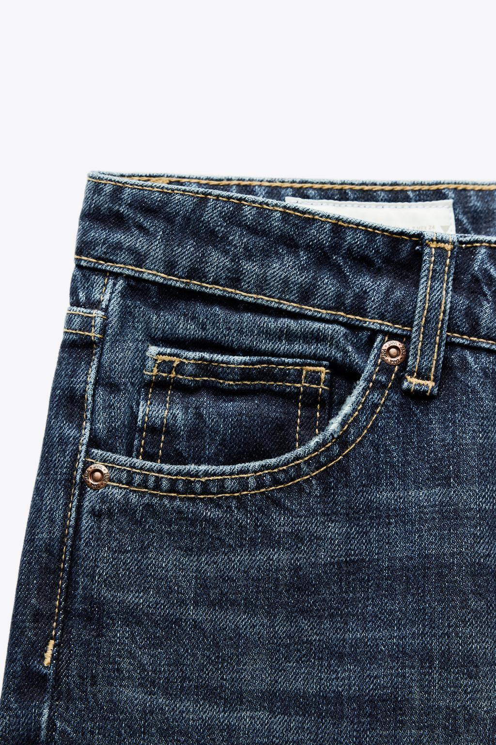 ☆ドイツ発*ZARA*新作*ローライズワイドデニム/NAVY BLUE