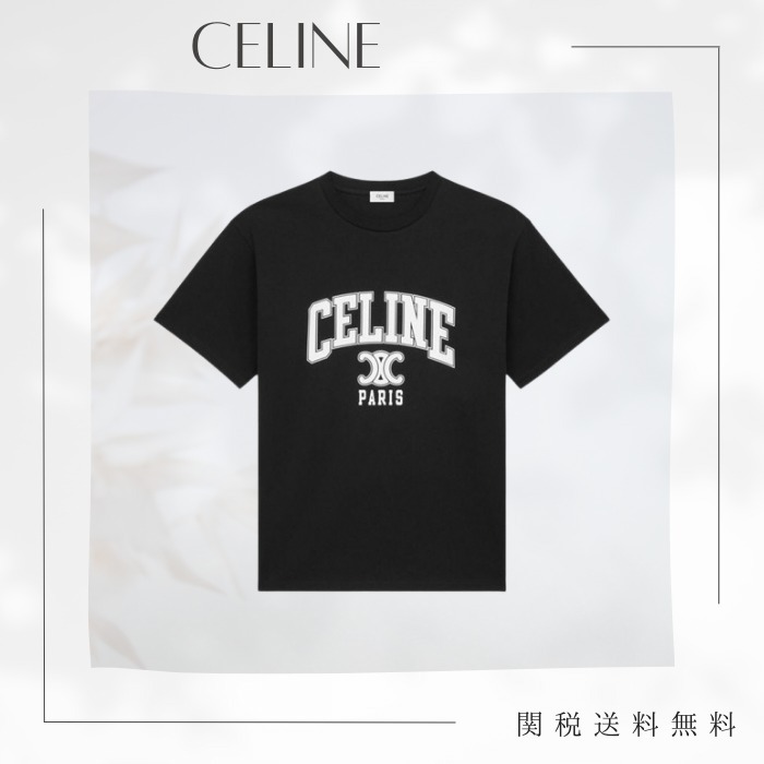 CELINE セリーヌ トリオンフ プリントTシャツ ブラック