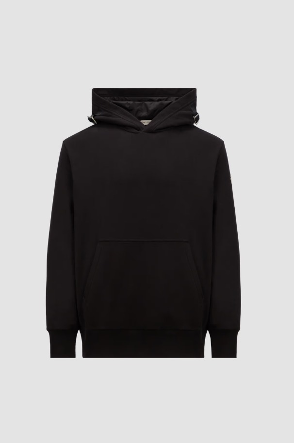 MONCLER 2025春夏新作 コットンフリース素材 ロゴ入りパーカー