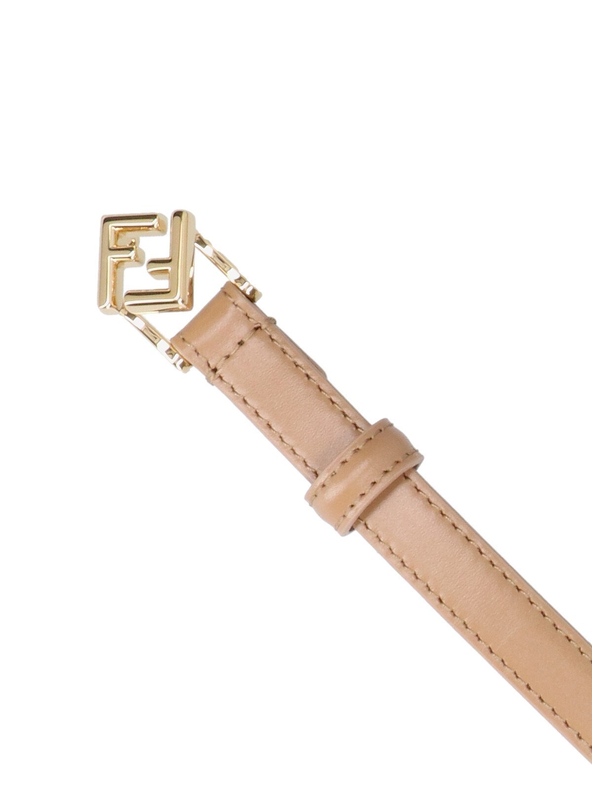 FENDI FFダイヤモンド ベルト ベージュレザー ベルト (FENDI