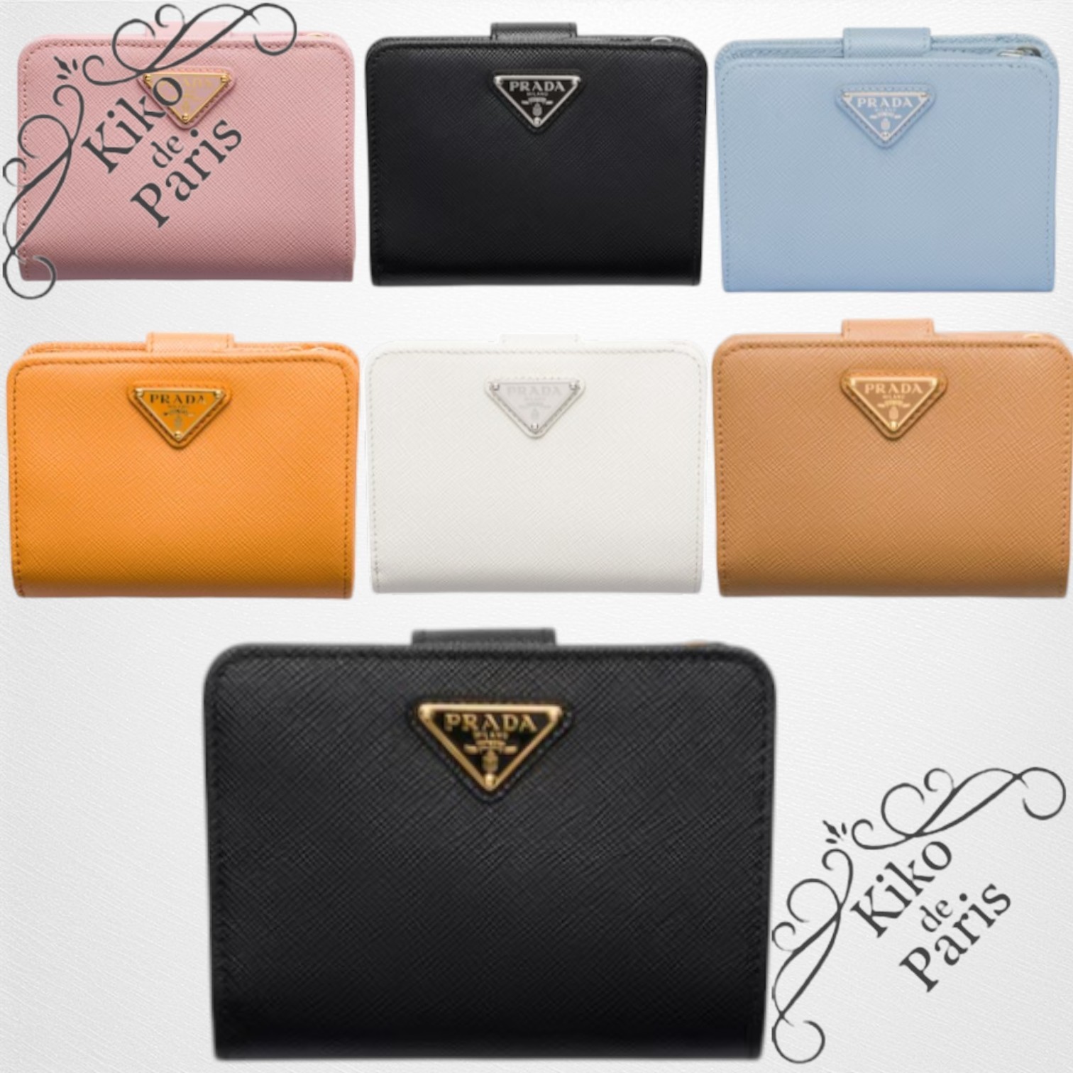 PRADA 直営店より サフィアーノトライアングル 財布 7色