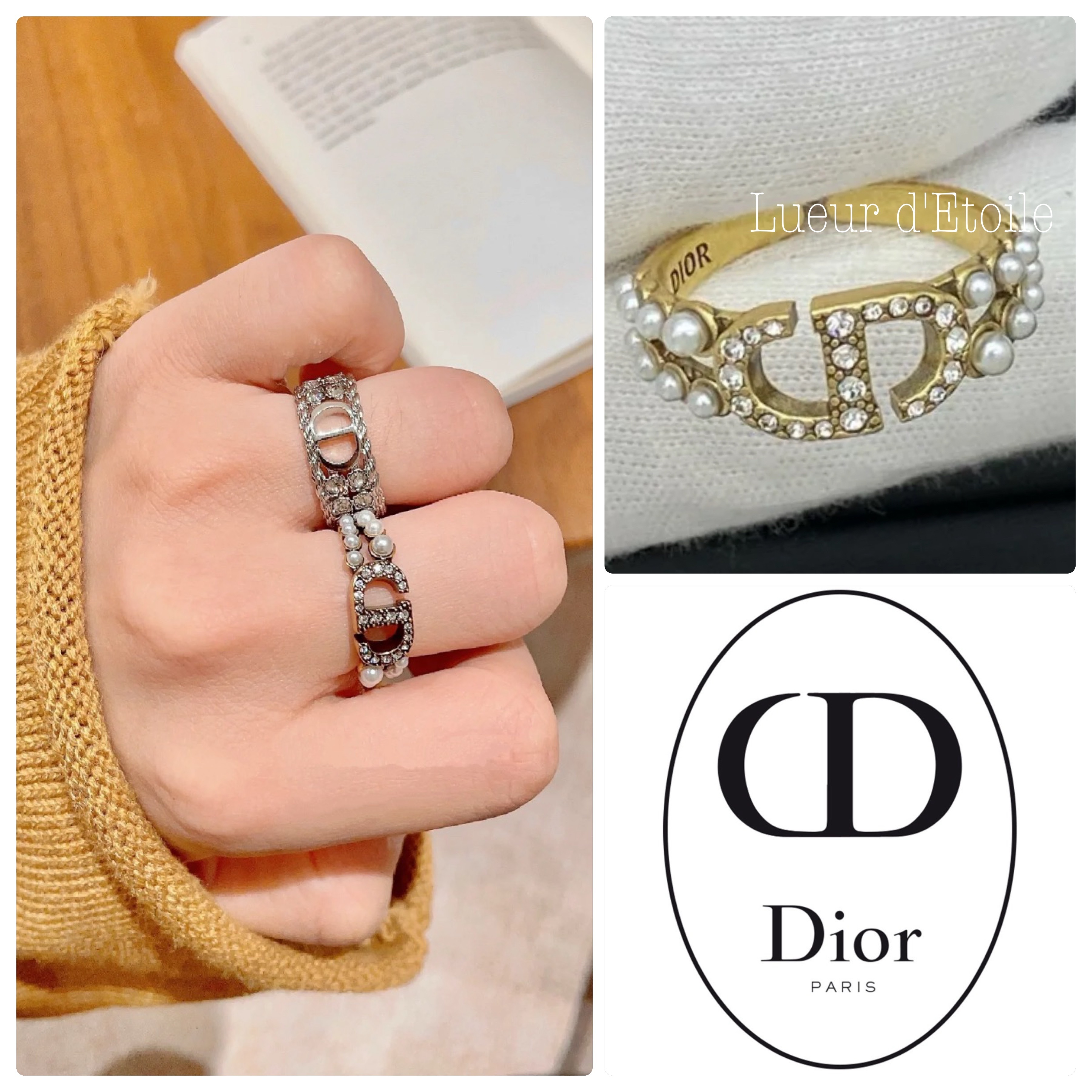 【クリスタル×パール♡】DIOR 30 Montaigne リング