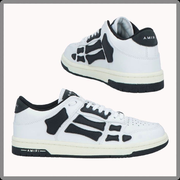 関税負担なし◆AMIRI◆SKEL-TOP LOW レザースニーカー ホワイト