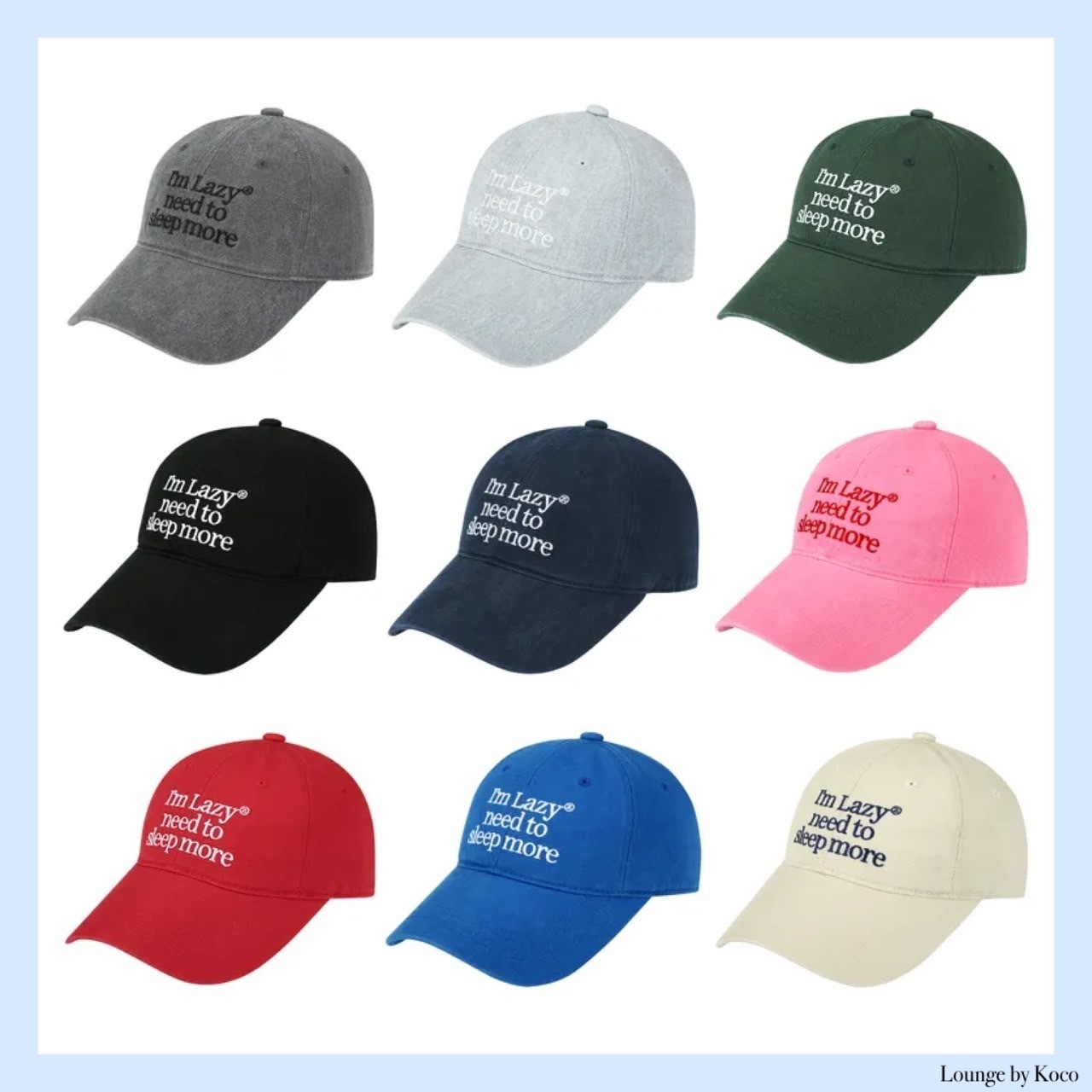 【LAZYZ】Sleep More Washing Ball Cap