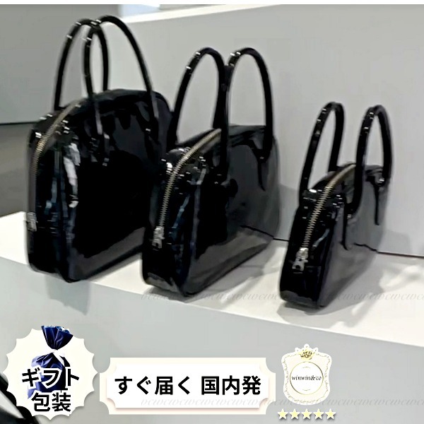【完売必至】∞コムデギャルソン つややかレザーのハンドバッグ