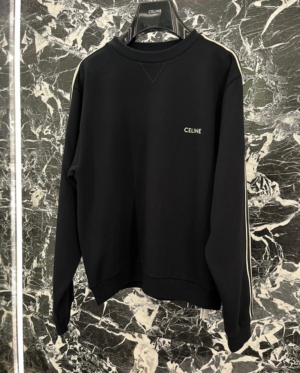 関税込 CELINE loose sweatshirt in cotton fleece