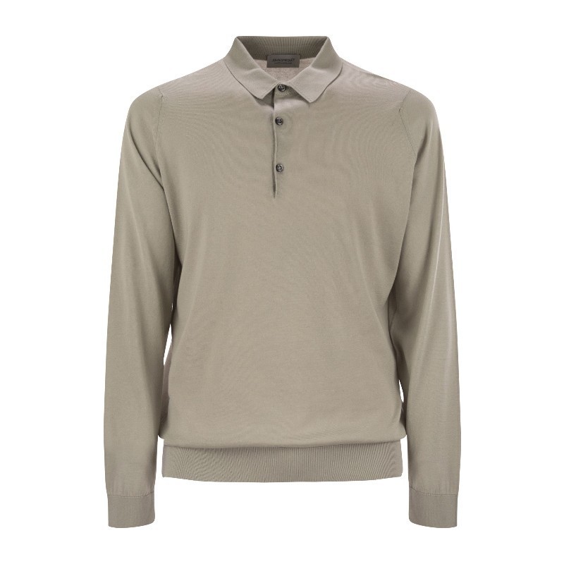 Tシャツ・カットソー JOHN SMEDLEY BRADWELL - Cotton long-sleeved polo shirt