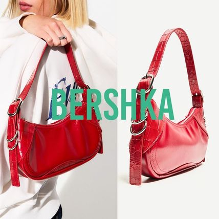 ☆ドイツ発*BERSHKA*新作*バックルボウリングバッグ/BR☆ ☆ドイツ発*BERSHKA*新作*ストラップボウリングバッグ/BL