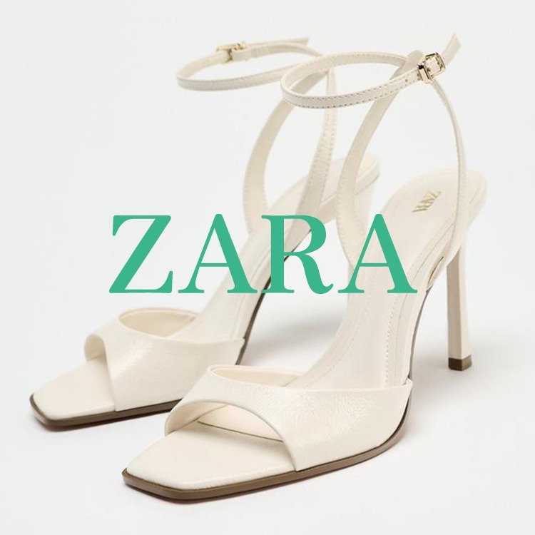 【ZARA】ストラップアンクルストラップ ハイヒールサンダル