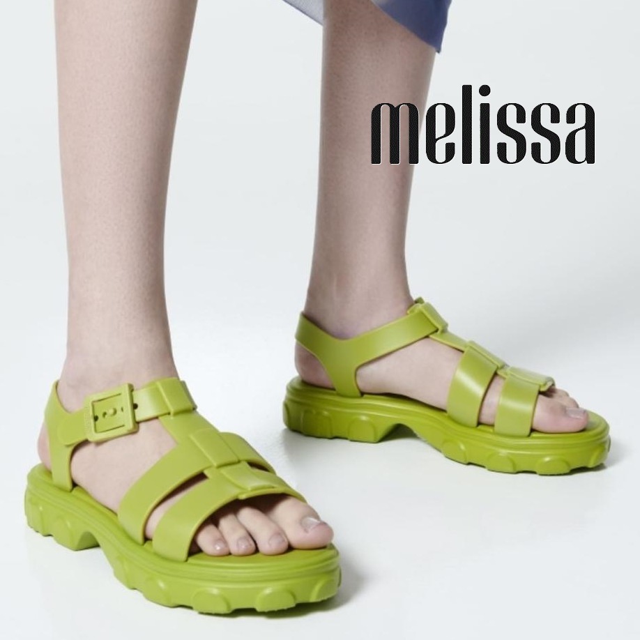 Melissa追跡付送料込 ダブルフットヘッド厚底ストラップサンダル