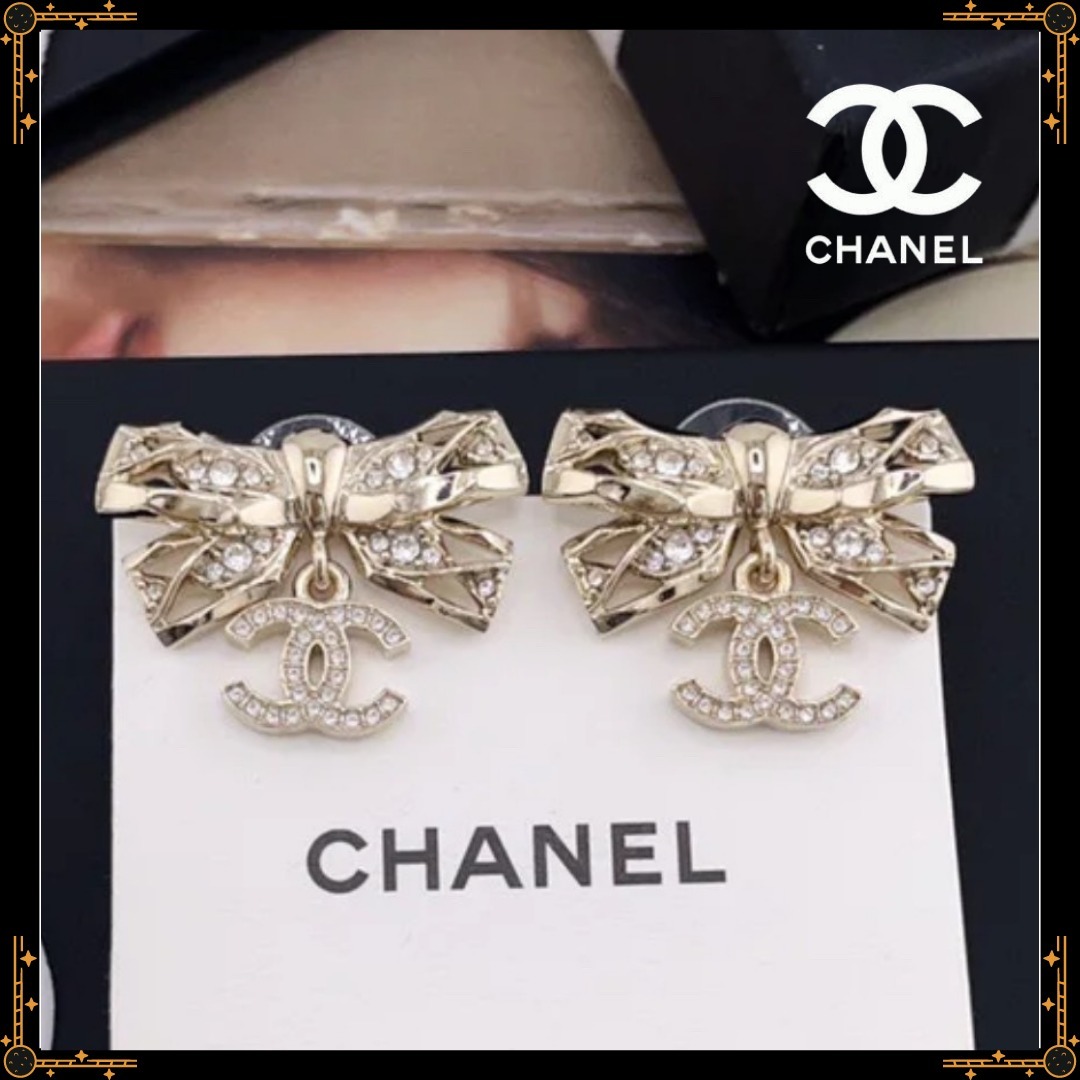 【可愛らしいデザイン】CHANEL - リボンピアス