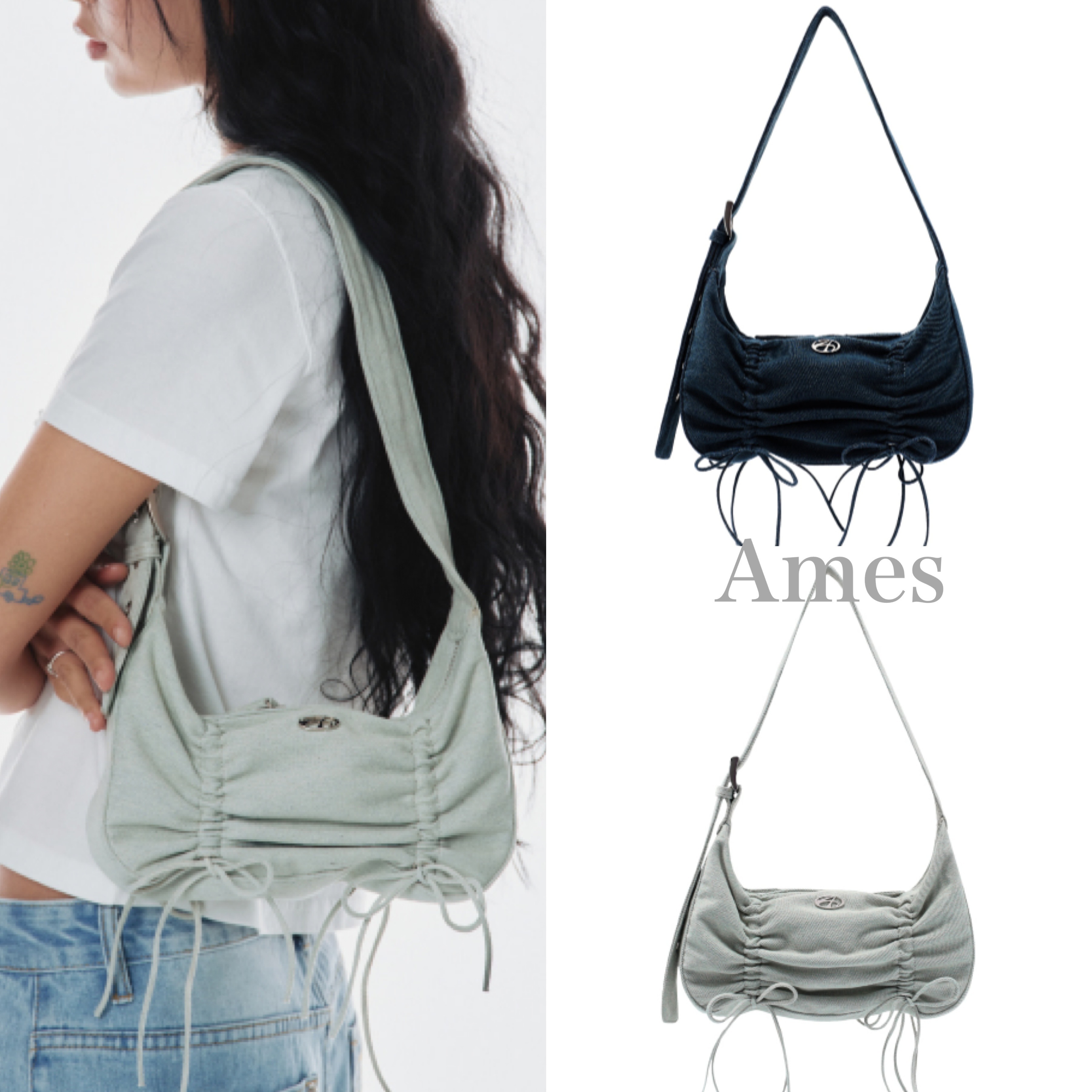 【AMES】DENIM MINI SHOULDER BAG