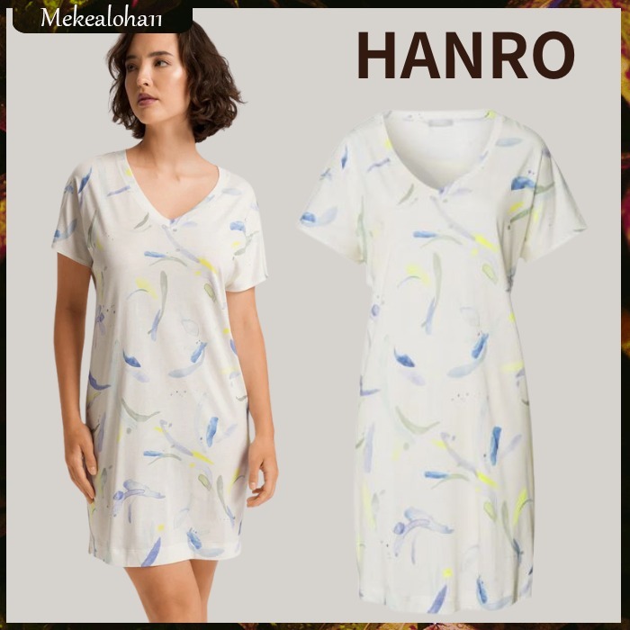 HANRO☆スリープ＆ラウンジ 半袖ナイトドレス 90cm