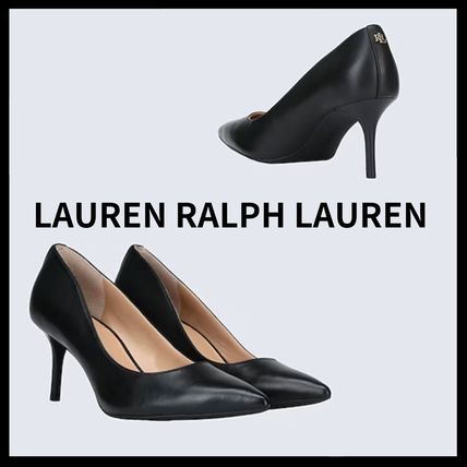 Ralph Lauren ブラック レザー パンプス - メルカリ