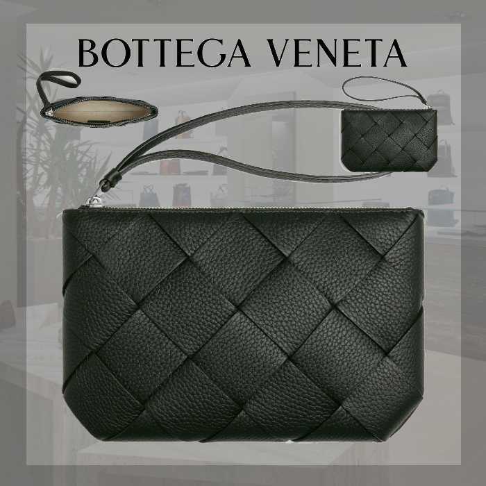BOTTEGA VENETA◆ディアゴ ミディアム ポーチ ダークグリーン