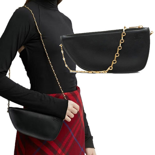 BURBERRY☆マイクロ レザー チェーン スリング ショルダーバッグ