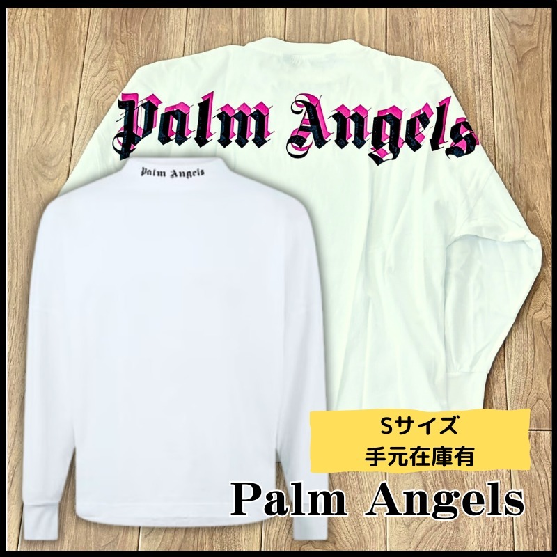 【PALM ANGELS】 パームエンジェルス ロゴ Tシャツ 長袖 ロンT