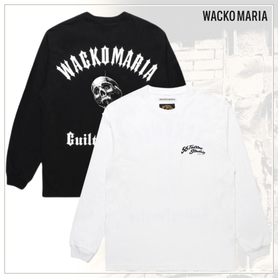 大人気♪【Wacko Maria×56 TATTOO STUDIO】LONG SLEEVE T-SHIRT