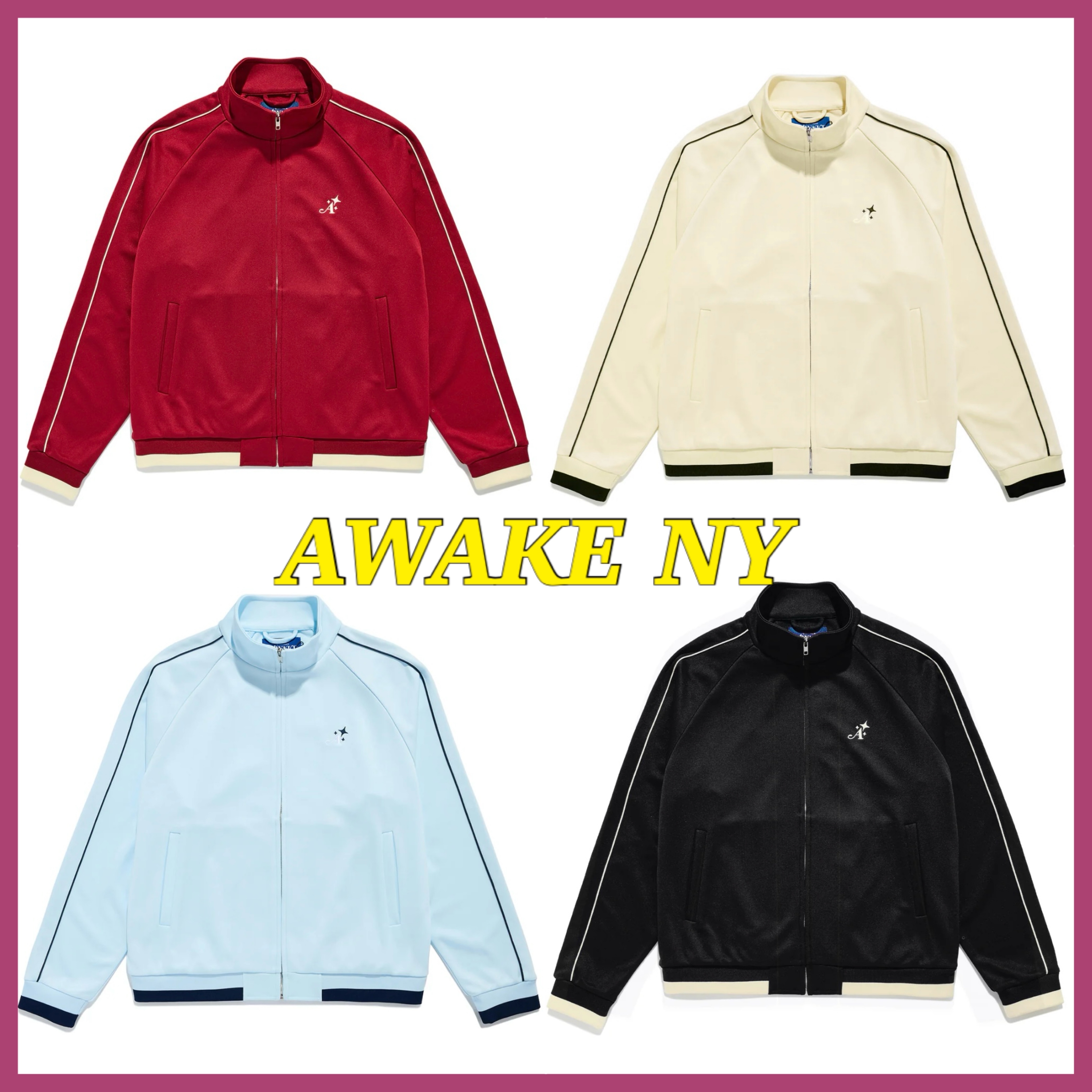 日本未入荷【AWAKE NY】スター「A」刺繍トラックジャケット