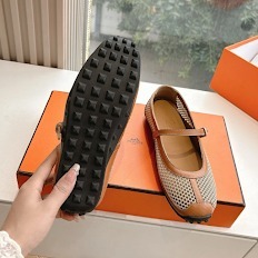 【レトロでオシャレ♪】HERMES バレエシューズ 《キチュ》