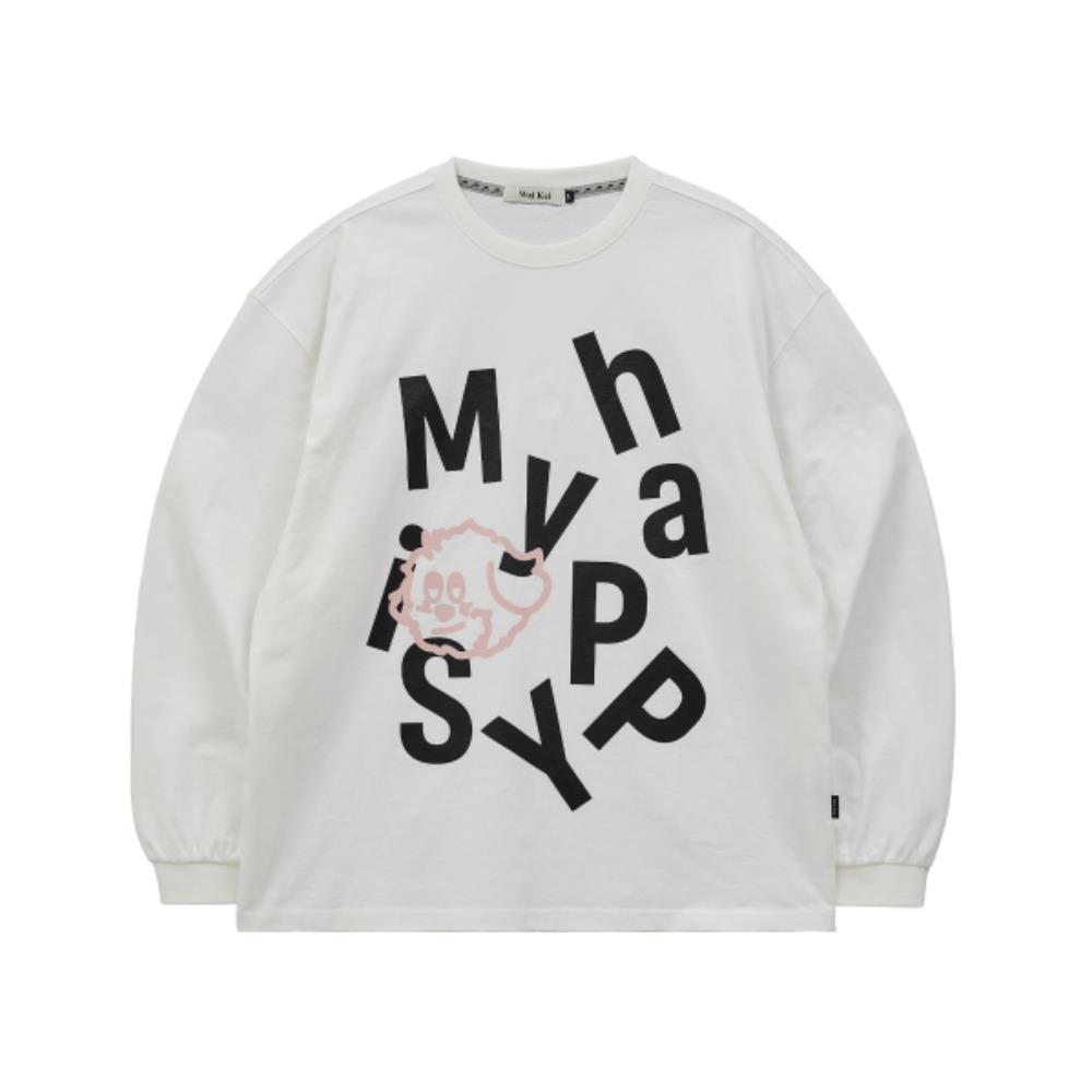Tシャツ・カットソー Wai Kei MY HAPPY IS Long Sleeve T-Shirt White