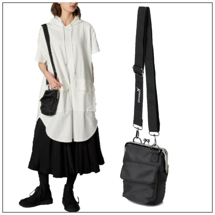 【YOHJI YAMAMOTO】定番 がま口ショルダーバッグ/ユニセックス