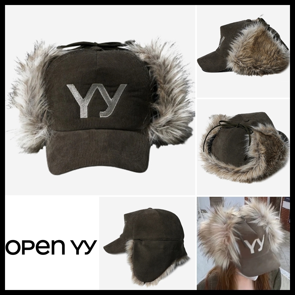 【OPEN YY】FAUX FUR CORDUROY EARFLAP CAP ☆大人気☆