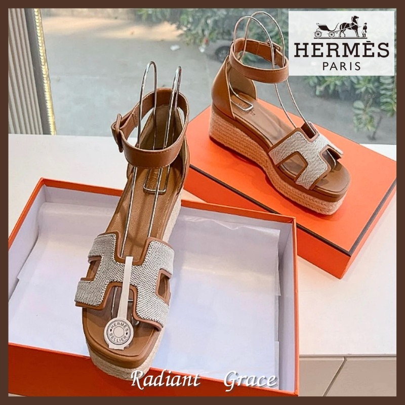 《夏にぴったり☆》HERMES エルダ エスパドリーユ サンダル