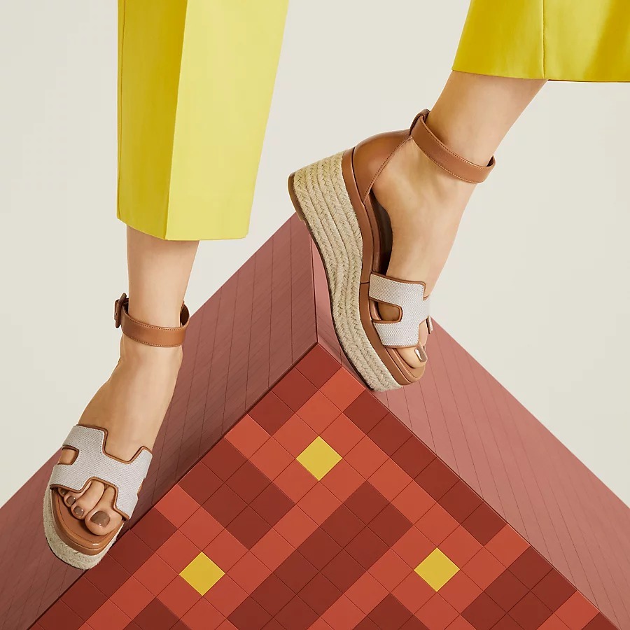 《夏にぴったり☆》HERMES エルダ エスパドリーユ サンダル