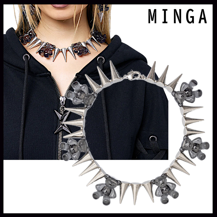 兼用【Minga London】Spiked Cuddles スパイク ベア ネックレス