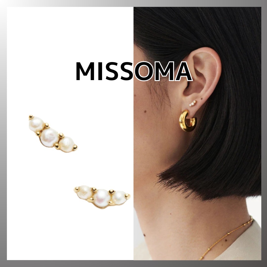 Missoma◆トリオ スタッド パール ピアス