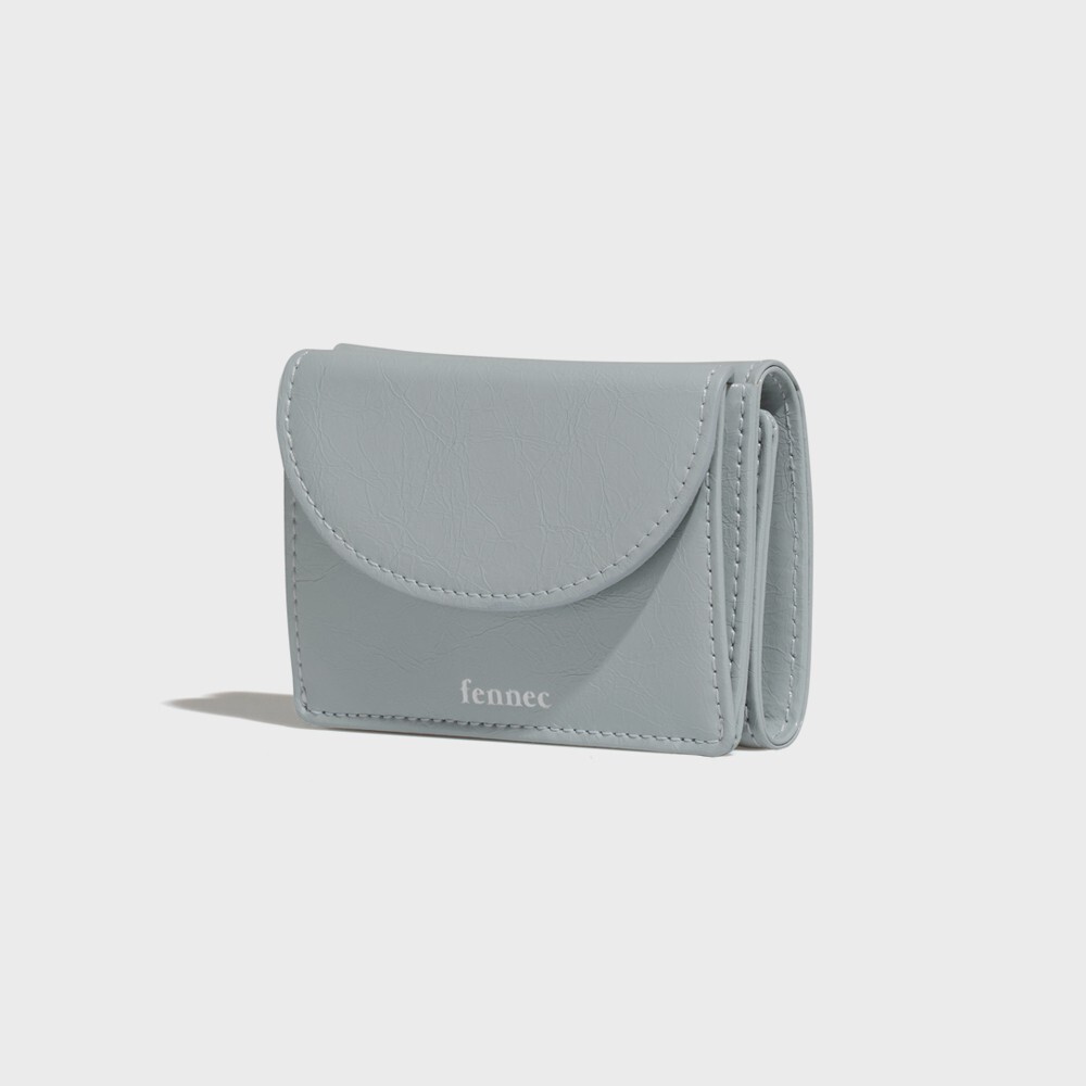 ★Fennec★ CRINKLE HALFMOON MINI WALLET MID GREY