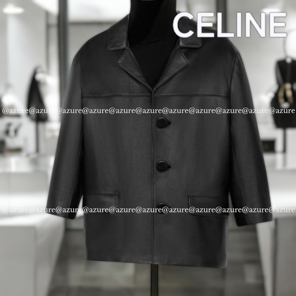 直営ショッパー付♪CELINE ソフトラムスキン カーコート