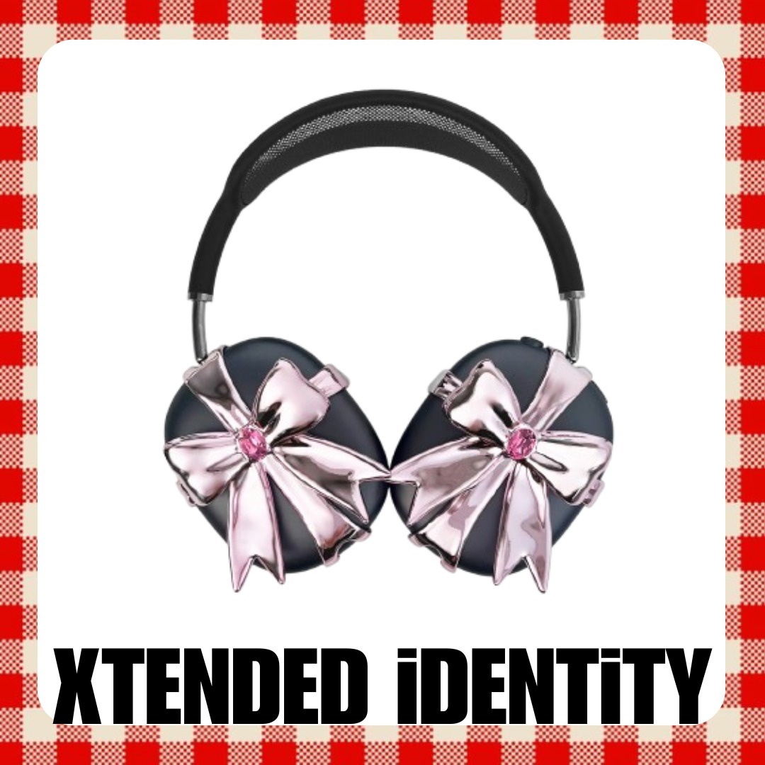 ◆XTENDED iDENTiTY◆ピンク リボン AiRPODS カバー 送料込 ピンクのリボンジュエル AirPods ケース | シックで保護力のある