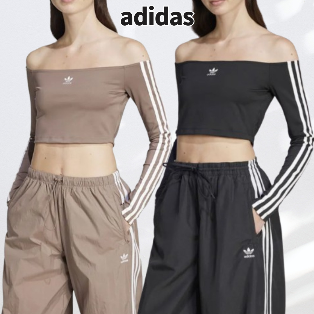 adidas Originals Off Shoulder 長袖Tシャツ 関税送料込