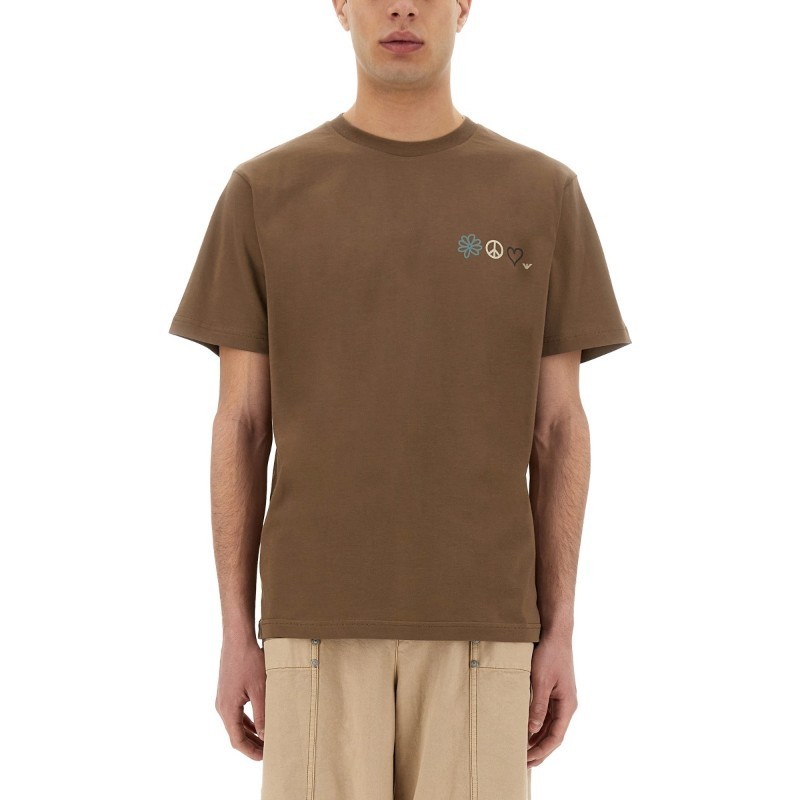 Tシャツ・カットソー EMPORIO ARMANI T-SHIRT WITH PRINT (EM001717 AF14836F6061)