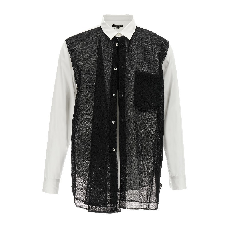 Tシャツ・カットソー COMME des GARCONS SS25 Tulle shirt (POB009 1)