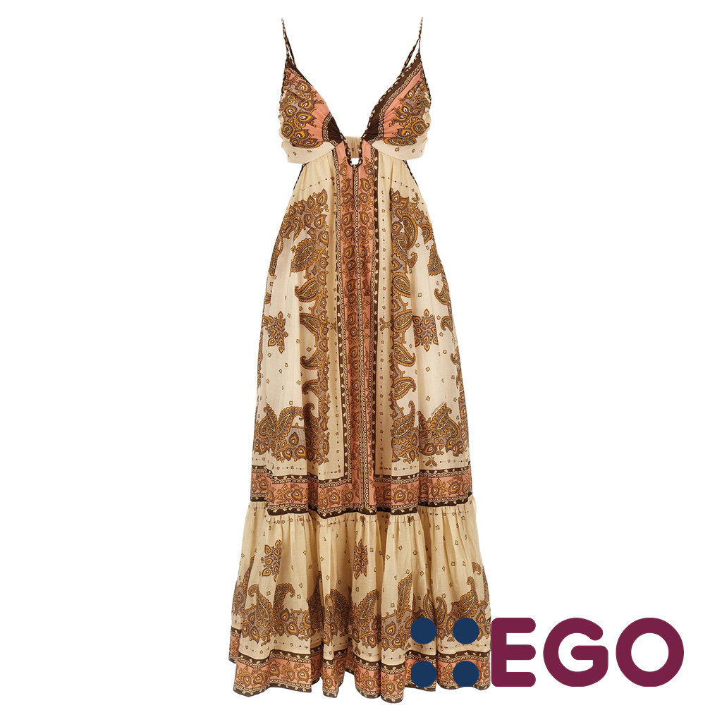 ワンピース MAXINE PLUNGE MAXI DRESS