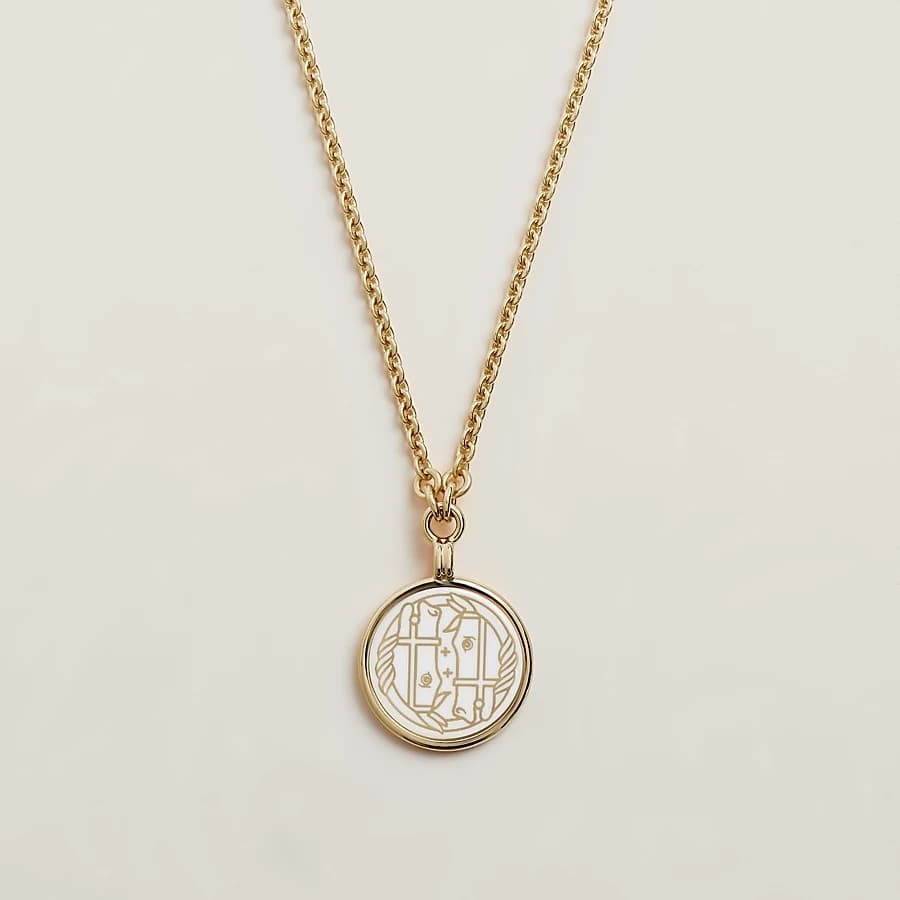 正規店買付★HERMES ネックレス Medaille Quadrige S