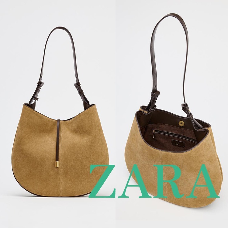 【ZARA】スプリットスエードショルダーバッグ 6060/510/718