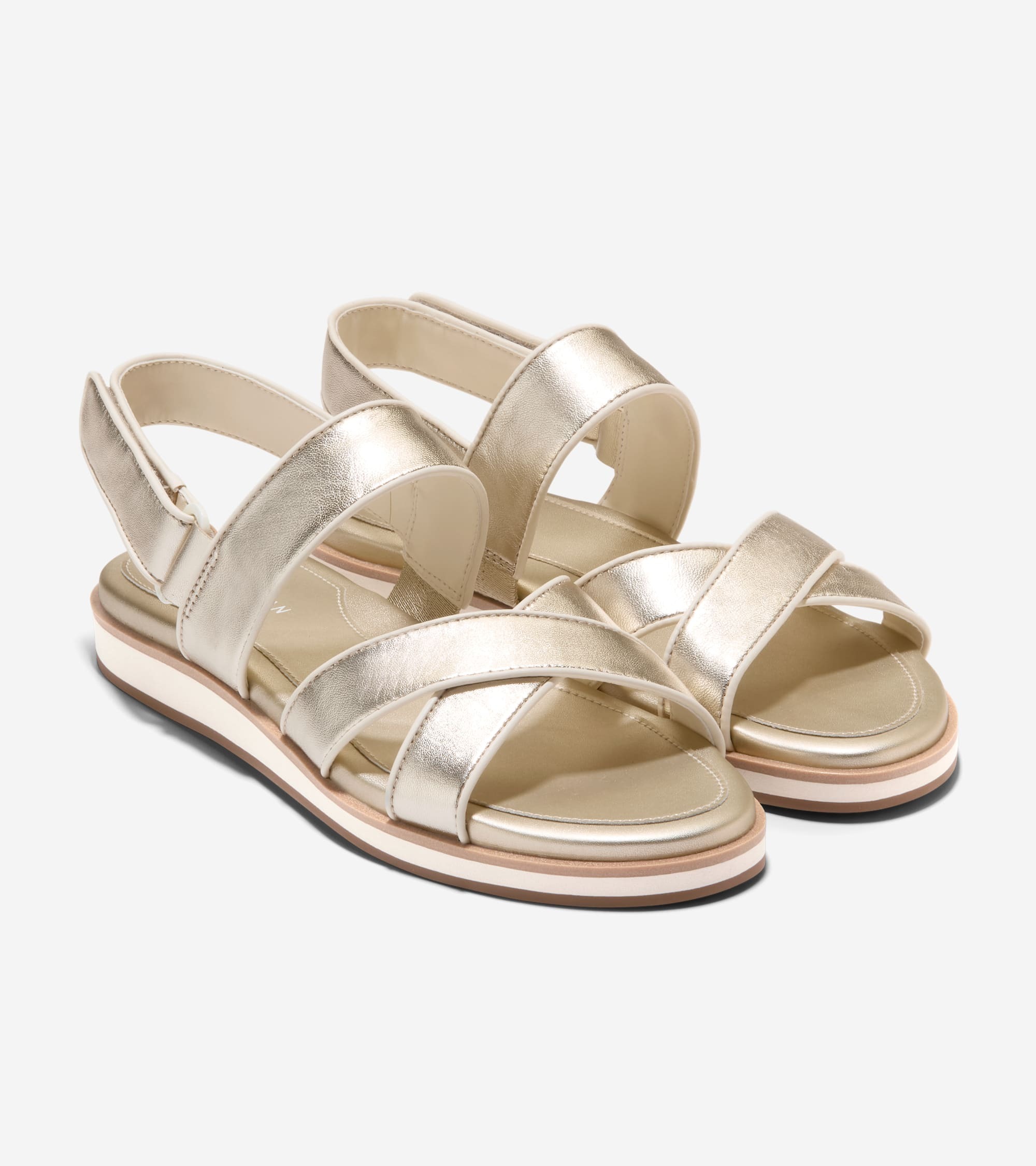 セール☆COLE HAAN ミラベル クリスクロス サンダル（ゴールド）