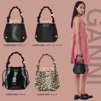 レオパード Ganni(ガニー) ハンドバッグ(レディース) - 海外通販