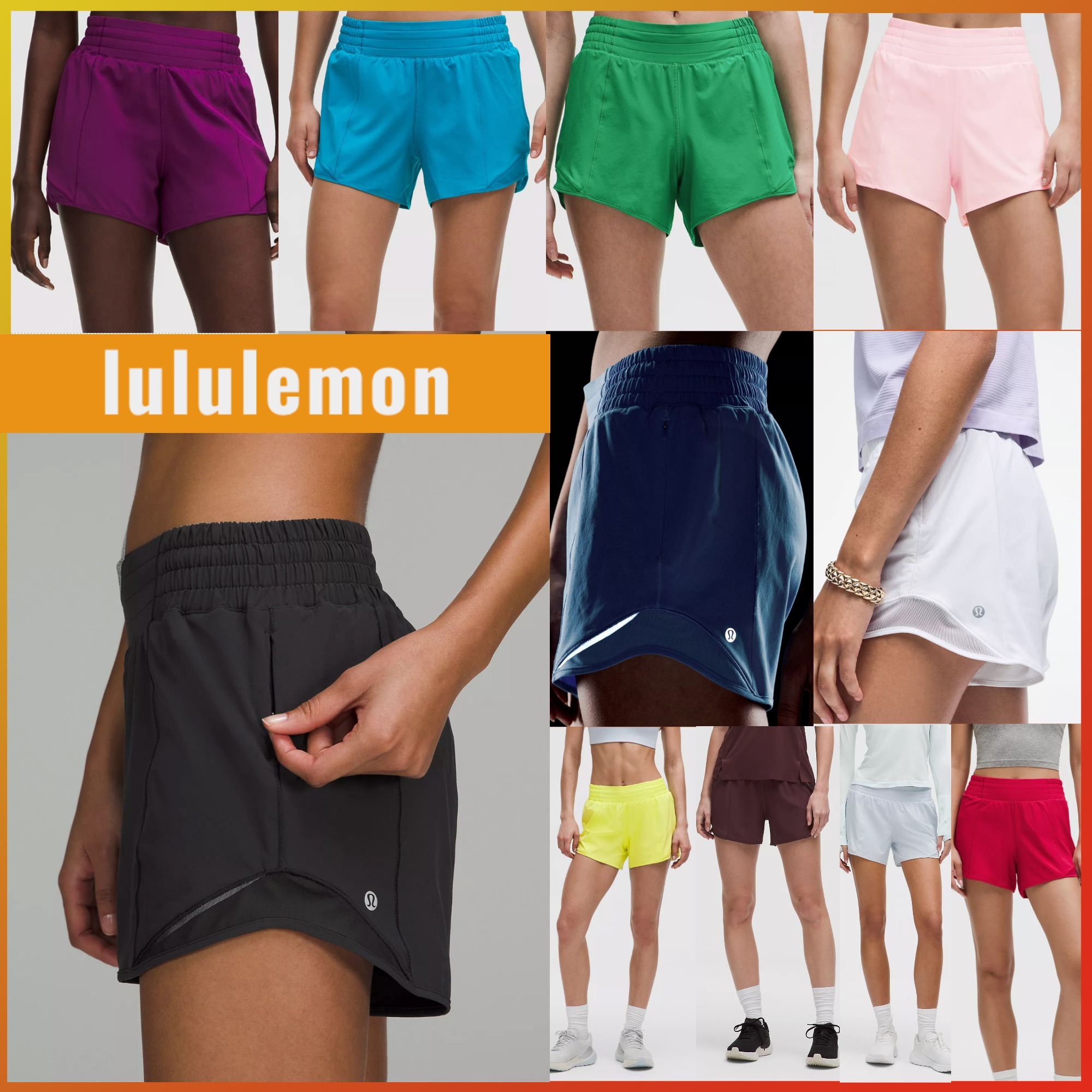 lululemon♪Hotty Hot ハイライズ インナー付 ショーツ 4\