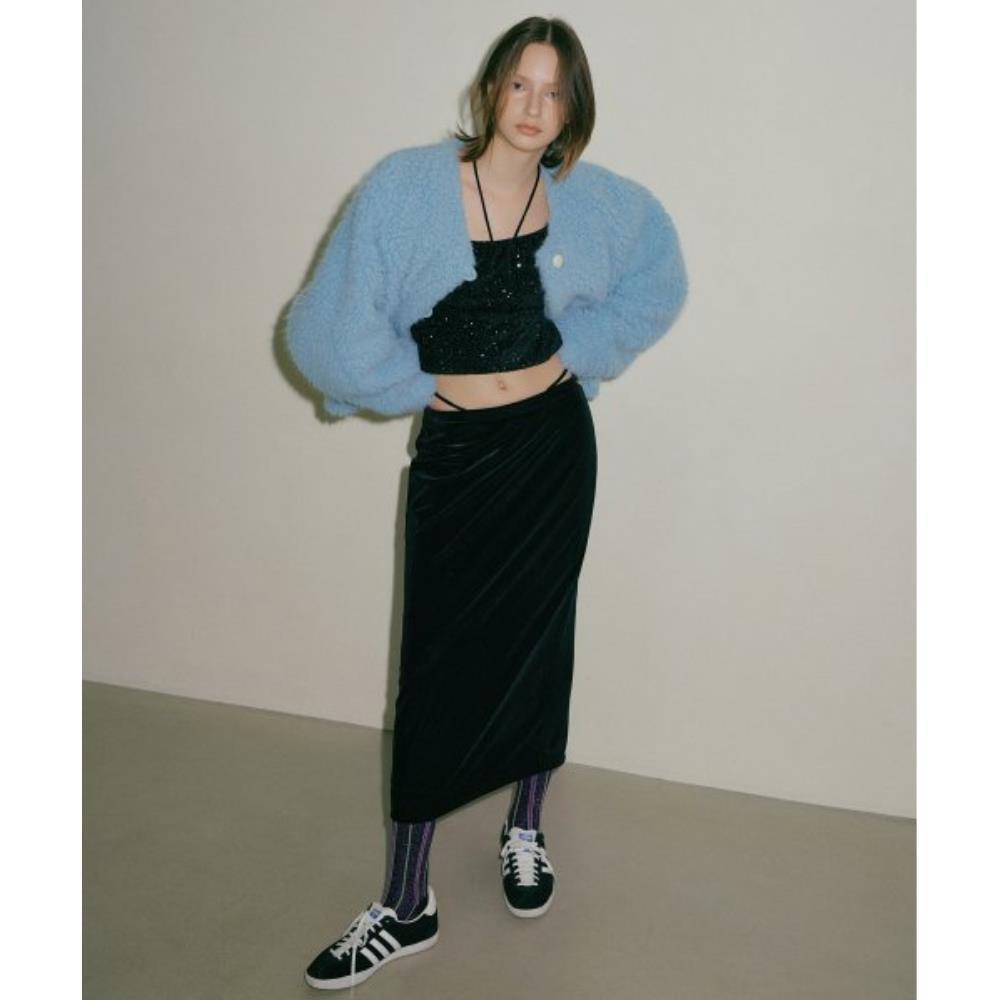 ◆overdue flair◆ LINK VELVET SKIRTBLACK S711802