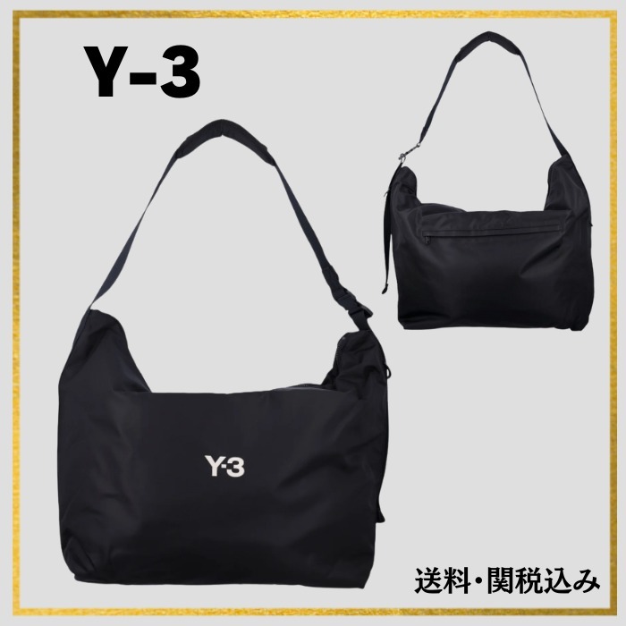 送料・関税込み【Y-3】ロゴ プリント クロスボディバッグ