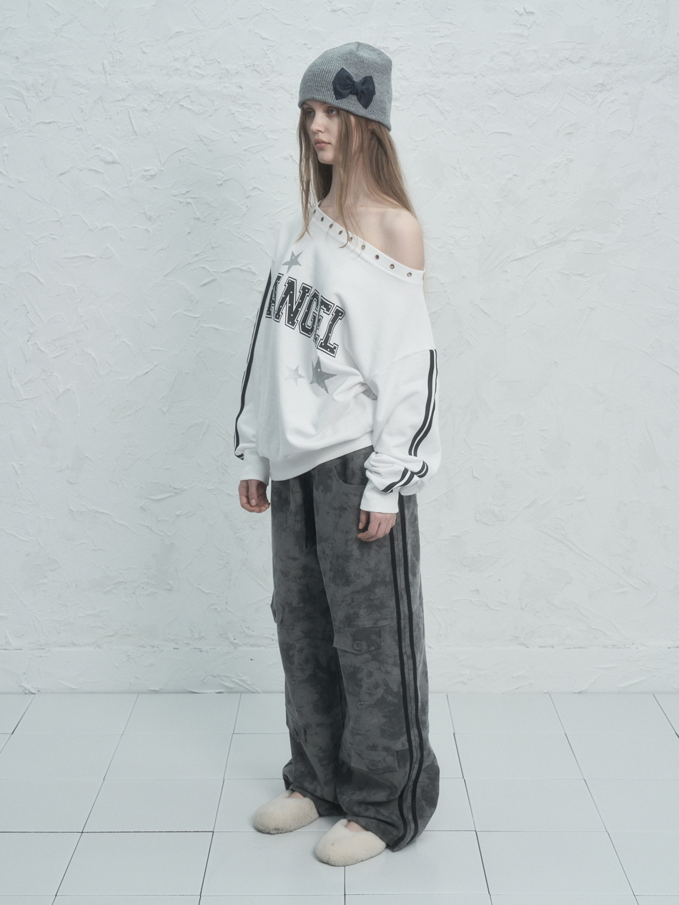 ★SETUP-EXE★STRIPE SHORT PANTS / LIGHT GREY★韓国送料込 SETUP-EXE】FRILL SPORTY PANTS | OUR BRAND,SETUP-EXE