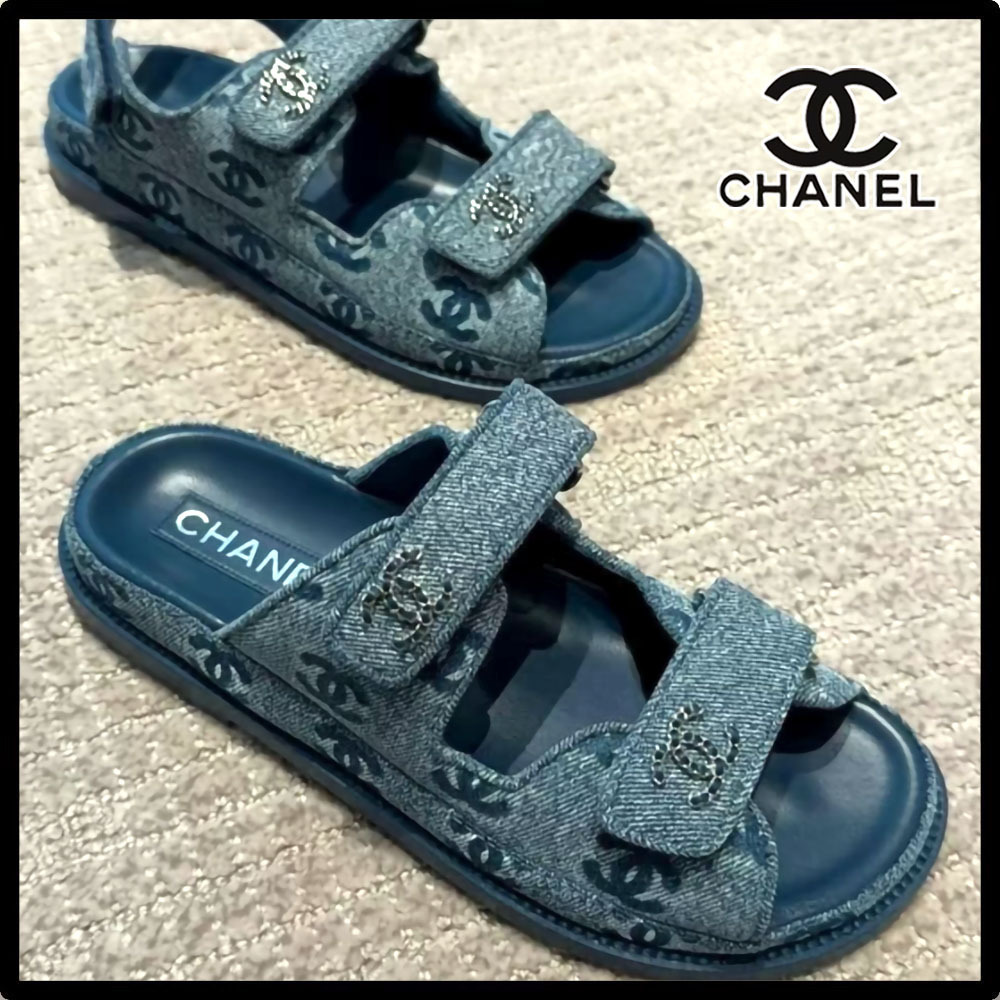 【履き心地抜群☆デニムがお洒落】CHANEL★サンダル