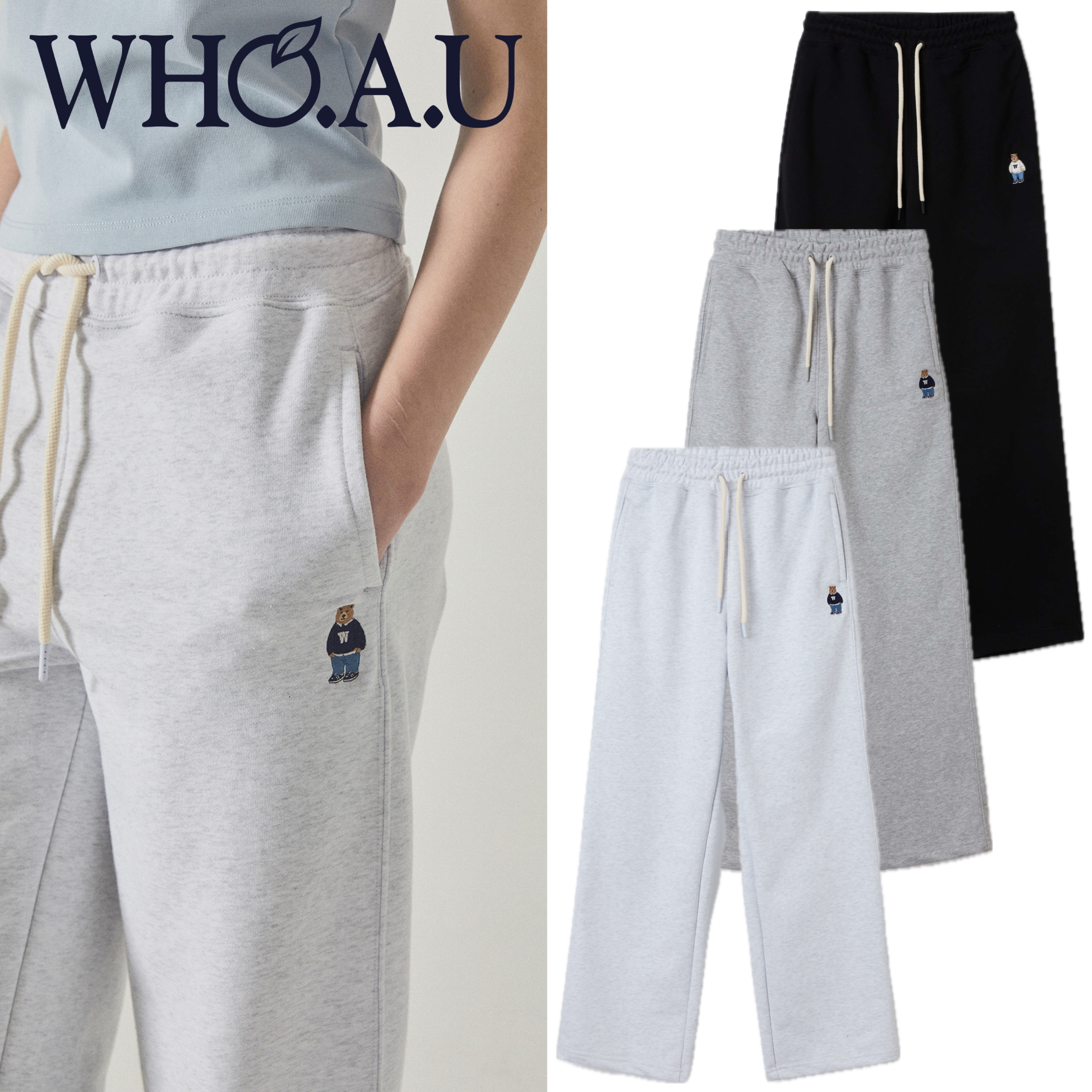 【韓国WHO.A.U フーアーユー】Steve Wide Pants