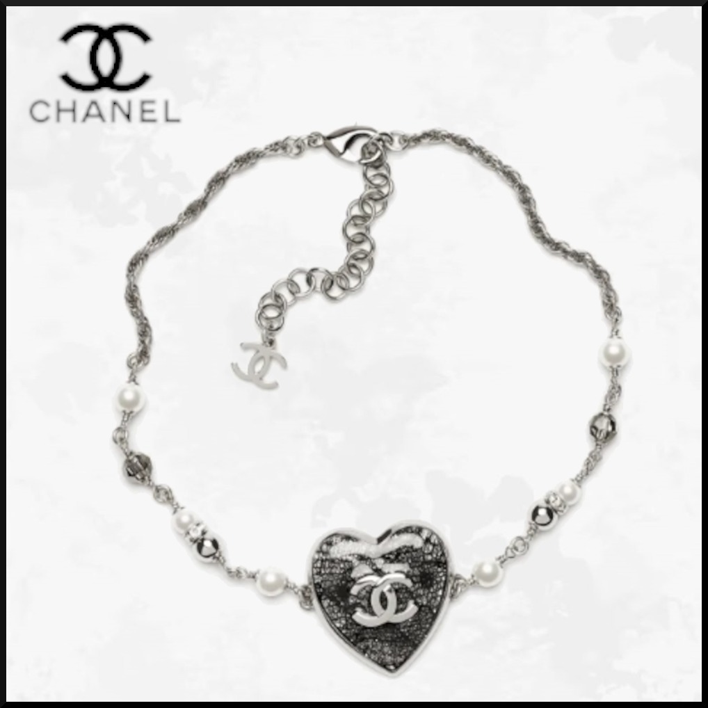 24/25AW♪シルバーブラック【CHANEL】シャネルチョーカー