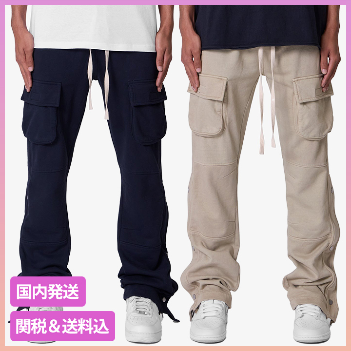 MNML スナップフロントフリースカーゴパンツ 関税送料込